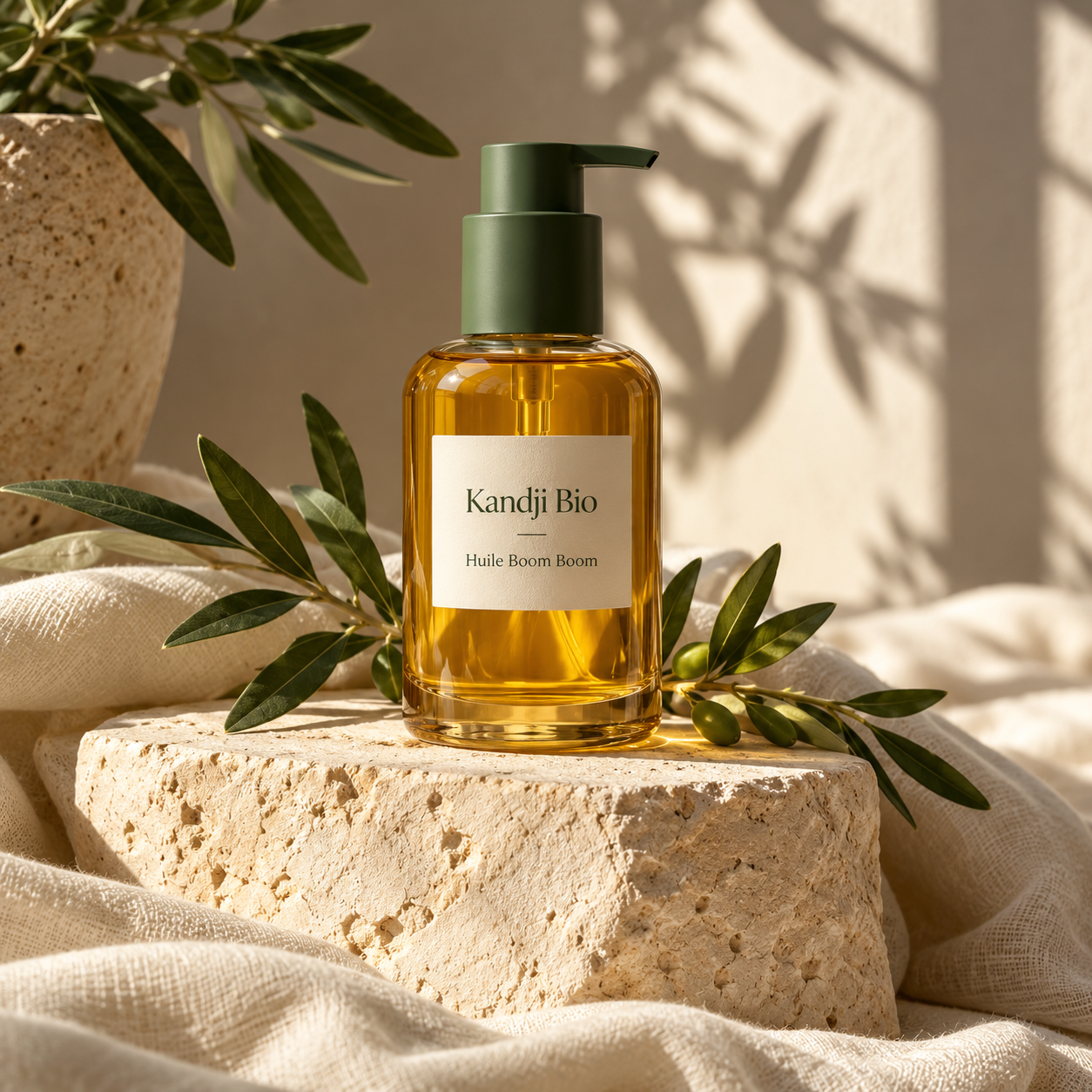 Mise en scène d’un soin corporel Kandji Bio